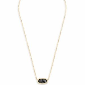 Kendra Scott Elisa Necklace GLD w black opaque glass